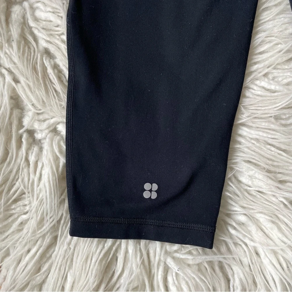 Sweaty Betty Black All Day Contour Capri Gym Leggings SB314 EUC Size Medium